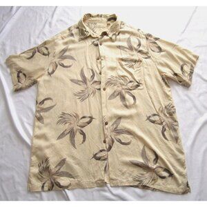 Men Carribbean 100% Rayon Palm Leaf Print Short Sleeve Shirt Sz 2XT (MT451)